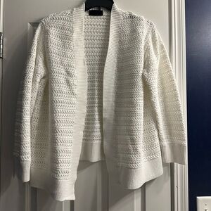 Lane Bryant White Textured Cardigan